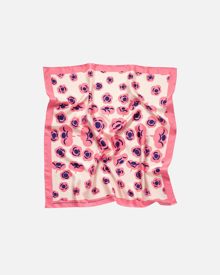 lauhtua tumma silk scarf - pink/cream