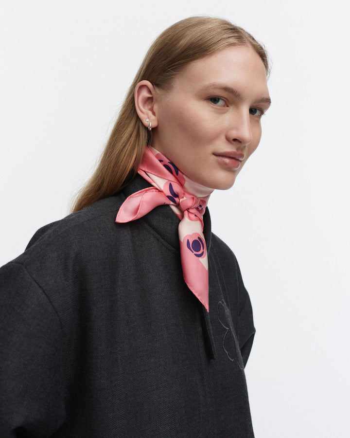 lauhtua tumma silk scarf - pink/cream