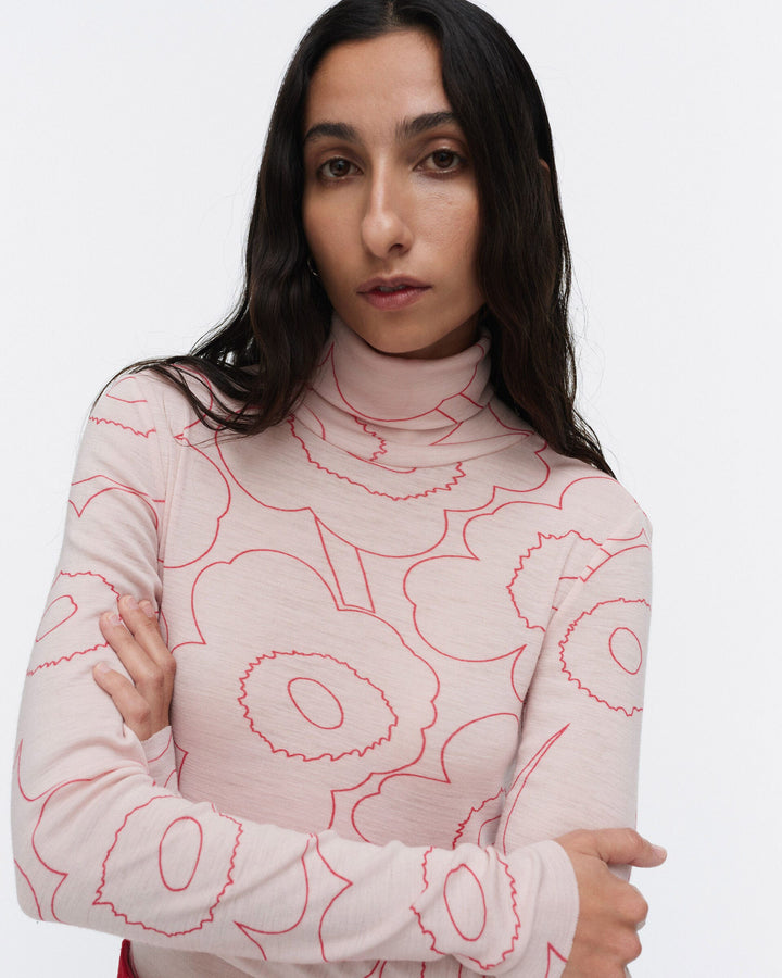 vilina piirto unikko wool turtleneck shirt