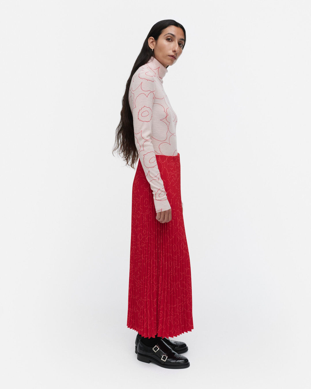 vilina piirto unikko wool turtleneck shirt