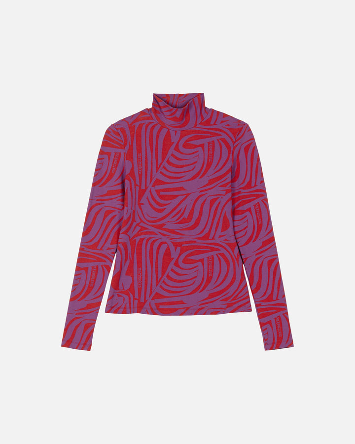 jäkälä jokuraita logo turtleneck shirt - red/purple