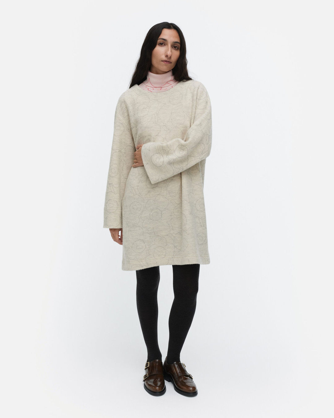 neljäs piirto unikko wool dress