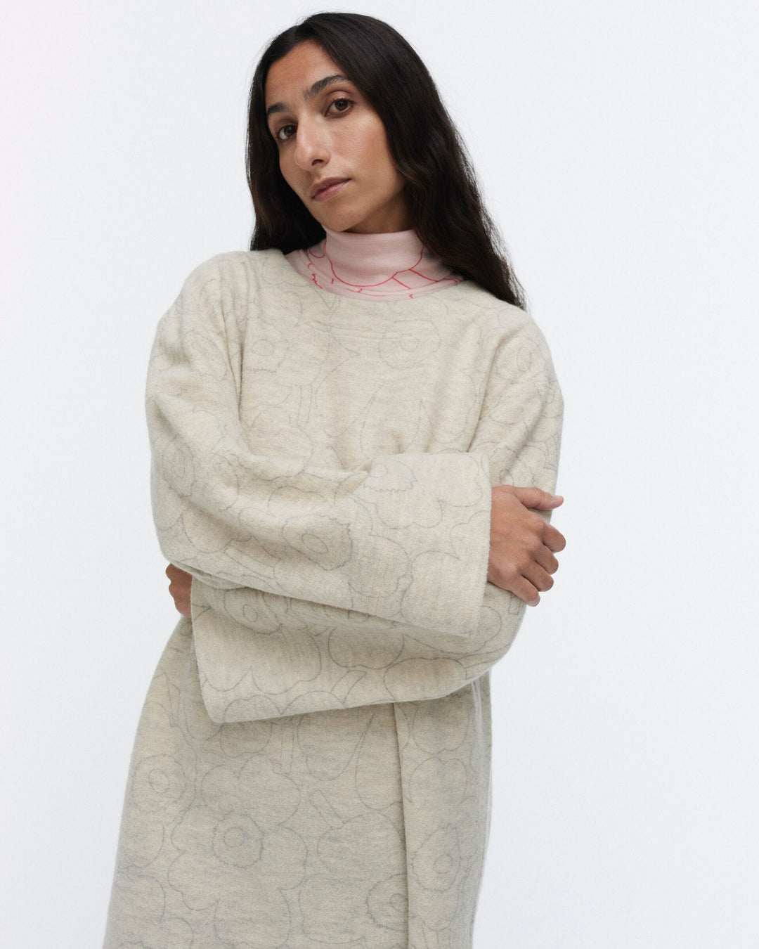 neljäs piirto unikko wool dress