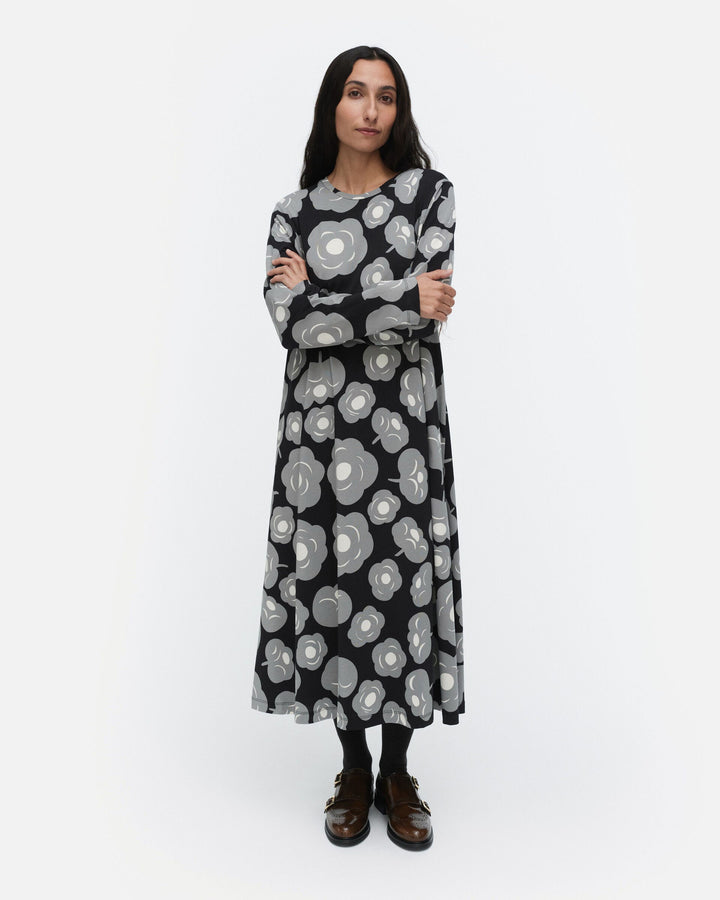 lehtokielo tumma jersey dress