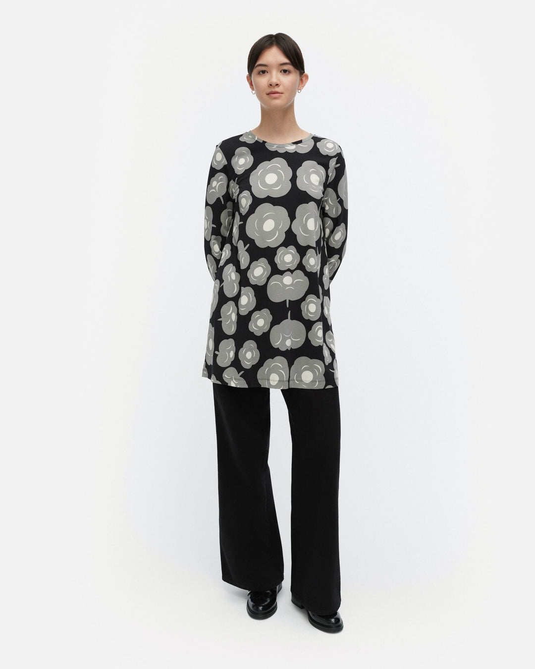 kevät tumma jersey tunic