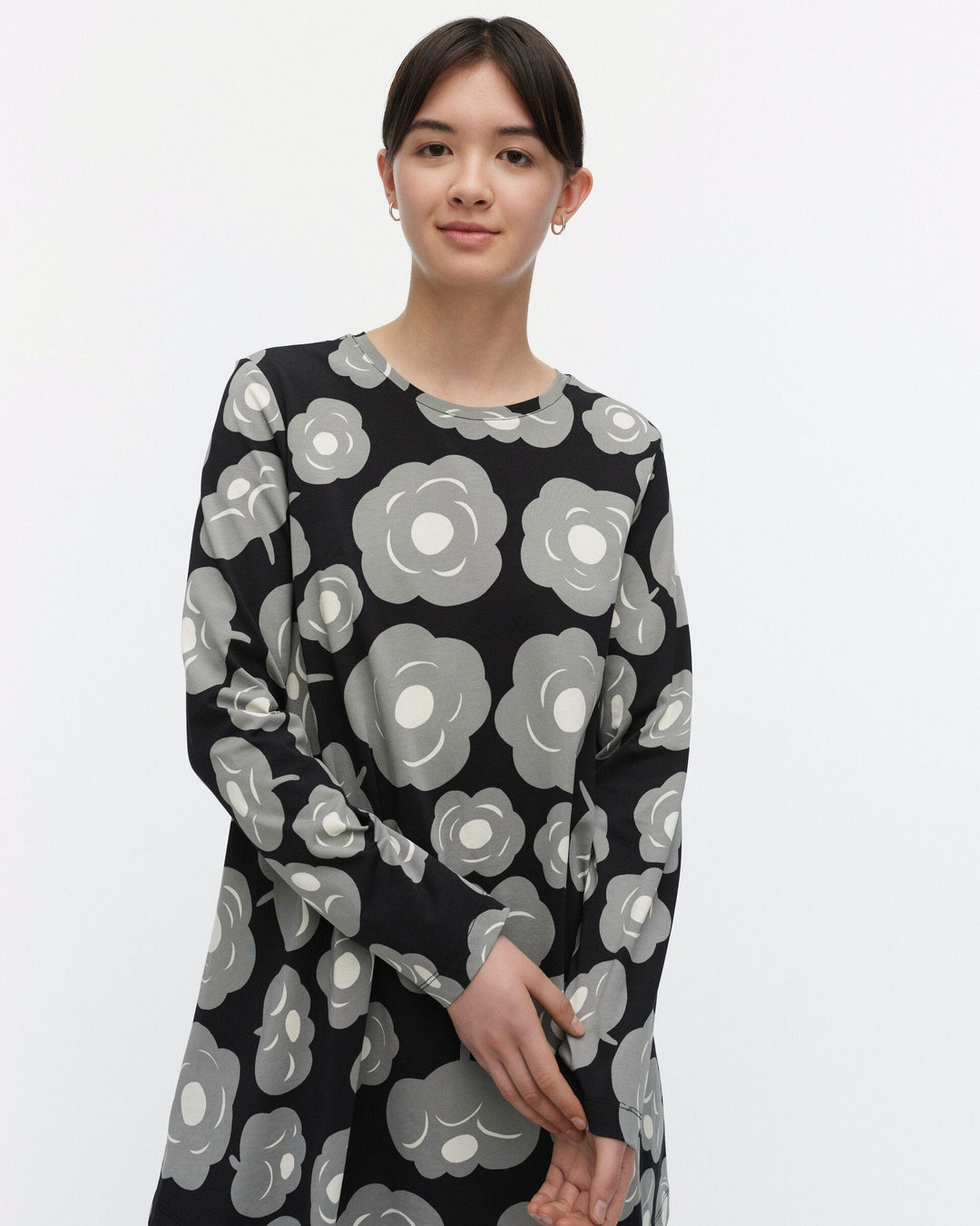 kevät tumma jersey tunic