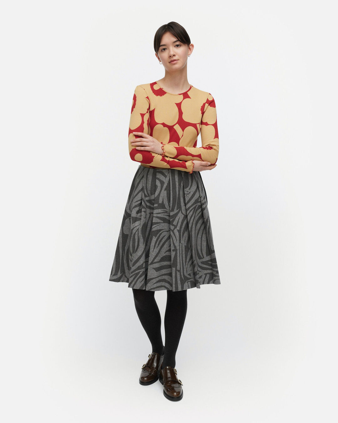 floraali unikko jersey shirt - red