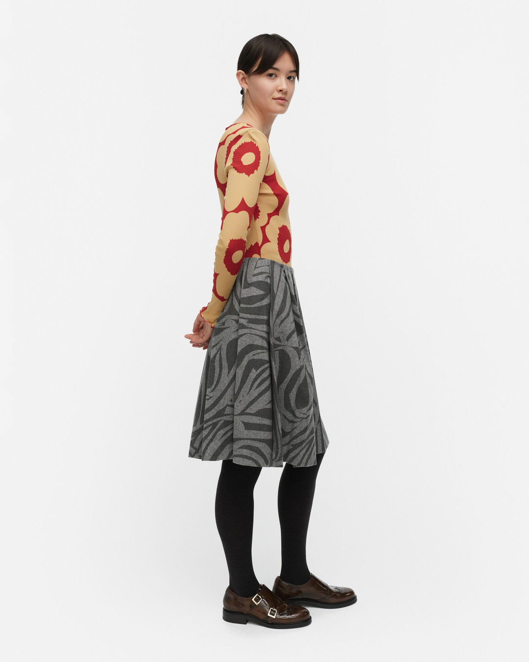 floraali unikko jersey shirt - red