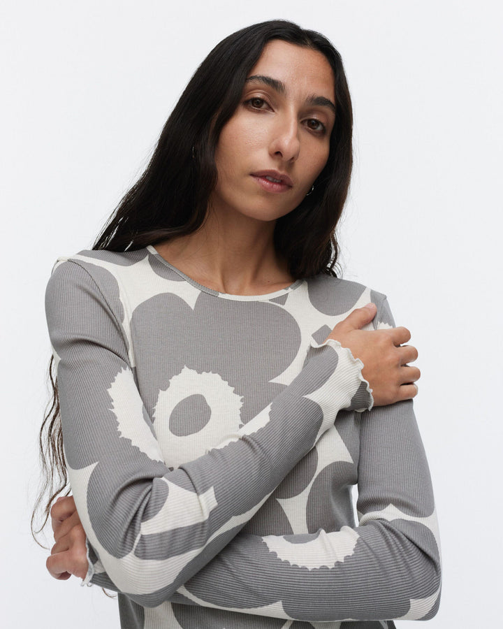 floraali unikko jersey shirt - grey