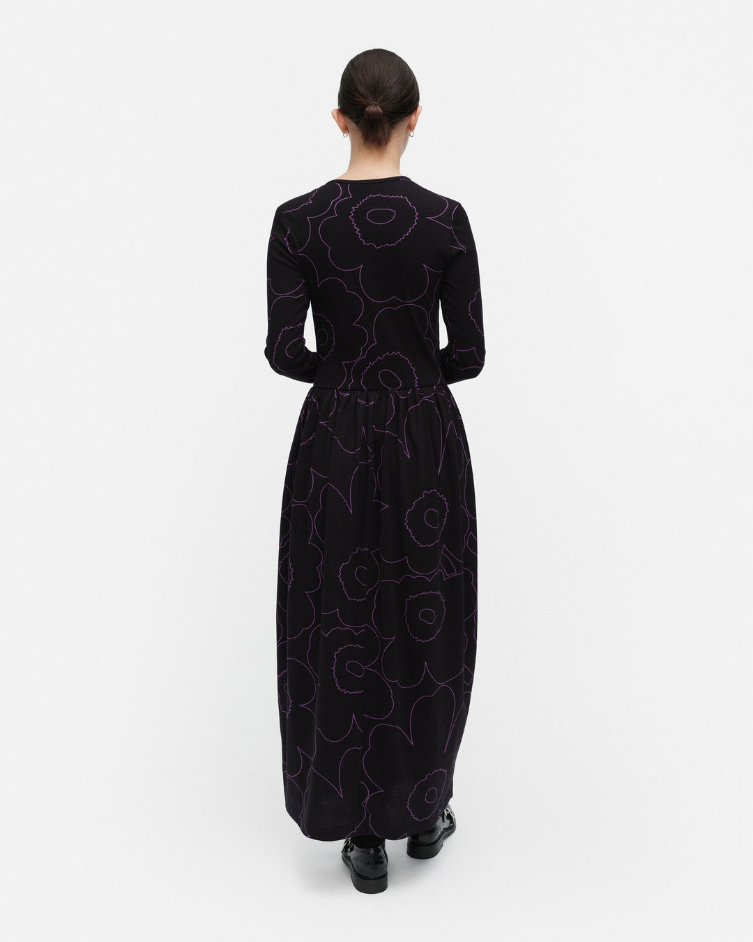 kukkaset piirto unikko jersey dress