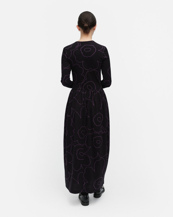 kukkaset piirto unikko jersey dress