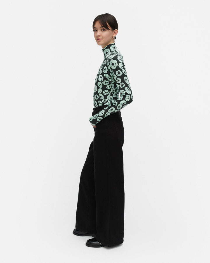 armas tumma turtleneck shirt - dark green/turquoise