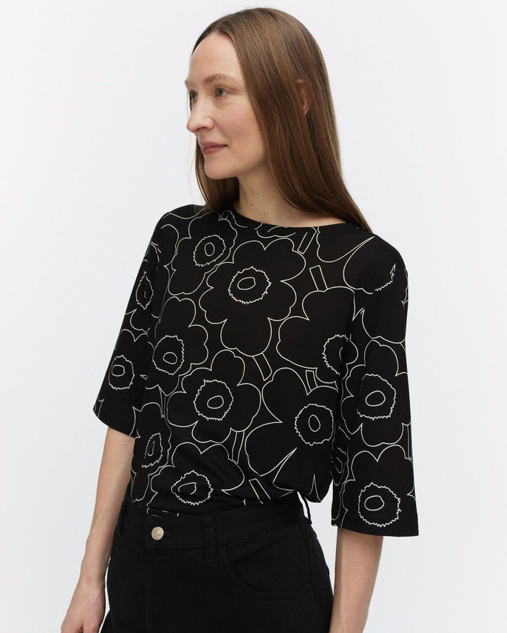 kollaasi piirto unikko jersey shirt
