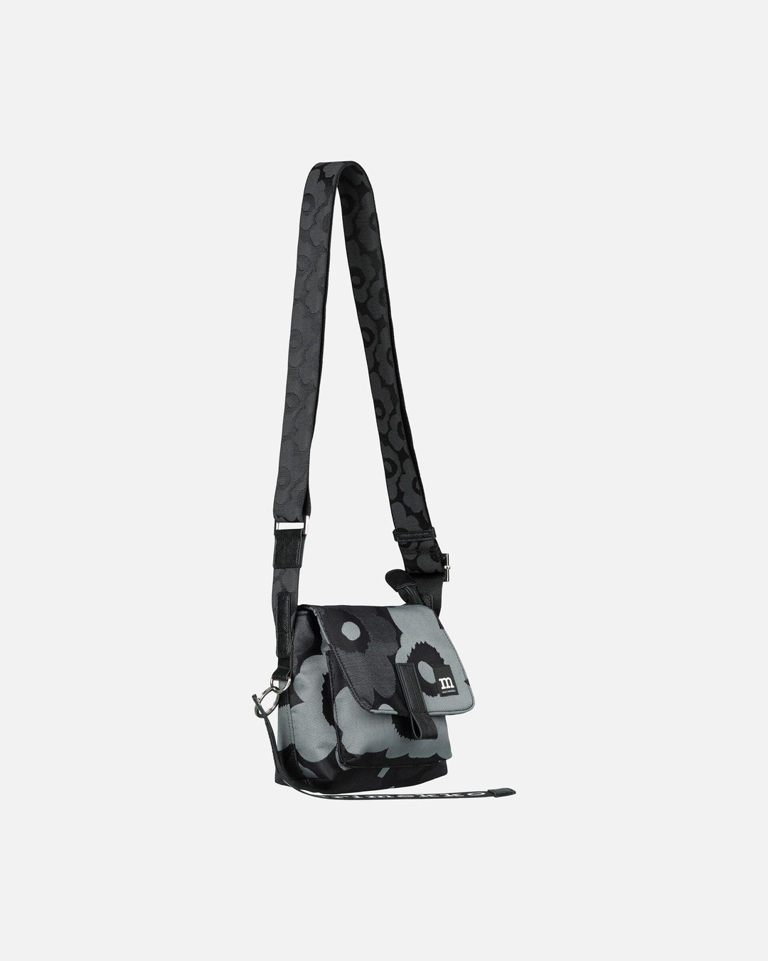 mini messenger unikko - black / grey