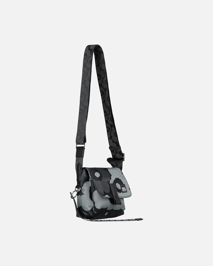 mini messenger unikko - black / grey