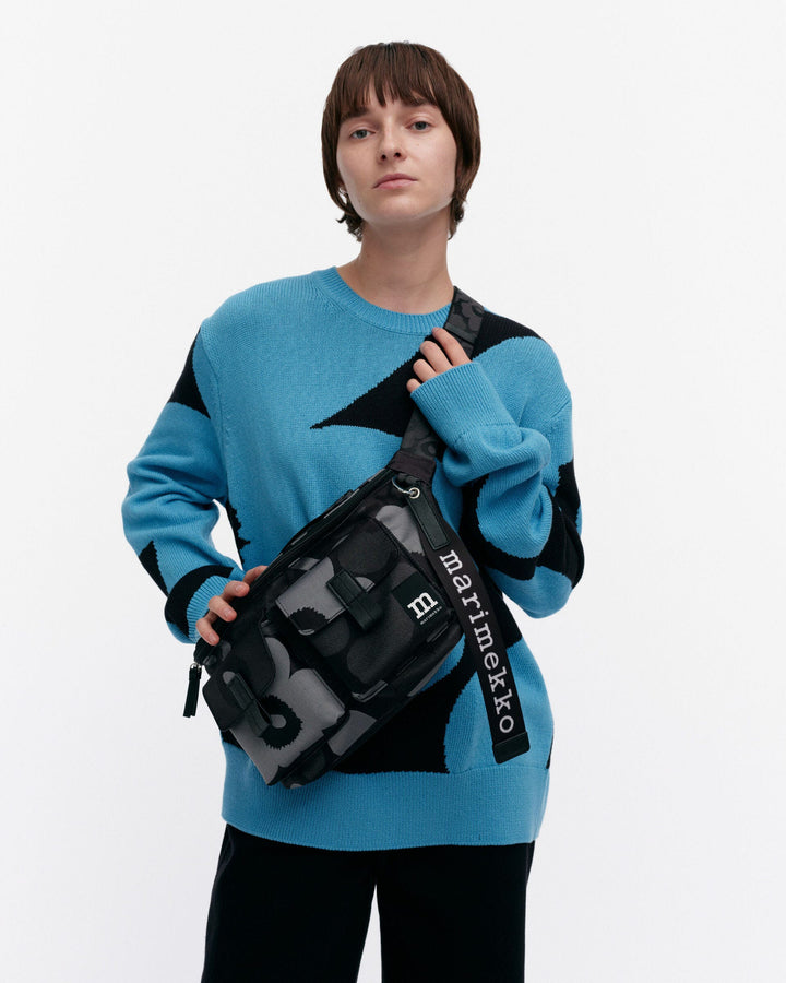 sling bag M unikko black / grey - shoulder bag