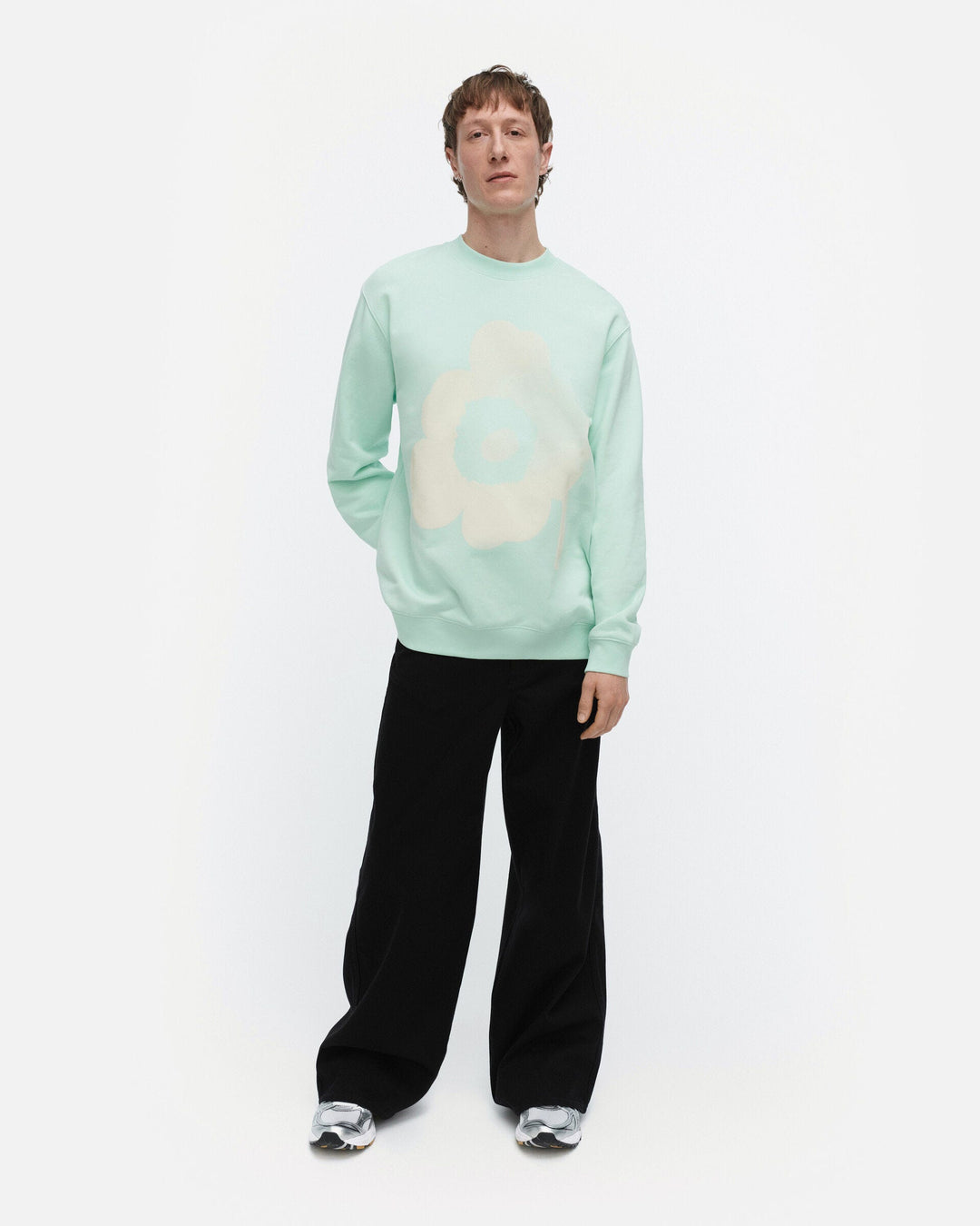 loisto unikko placement sweatshirt - light blue