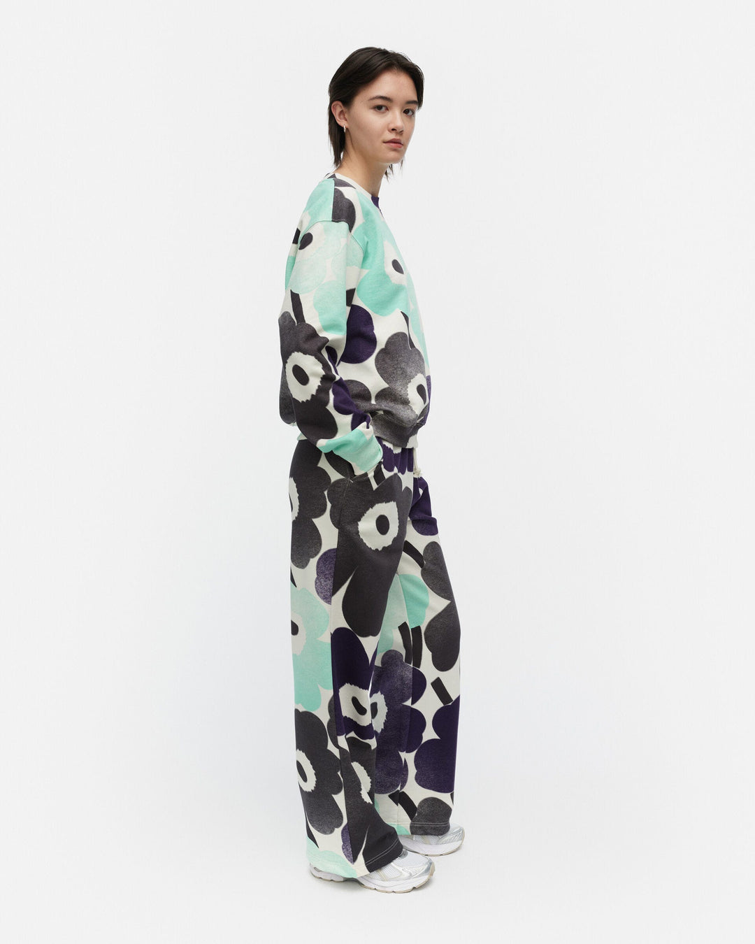 kioski leiot unikko sweatshirt - seafoam/purple
