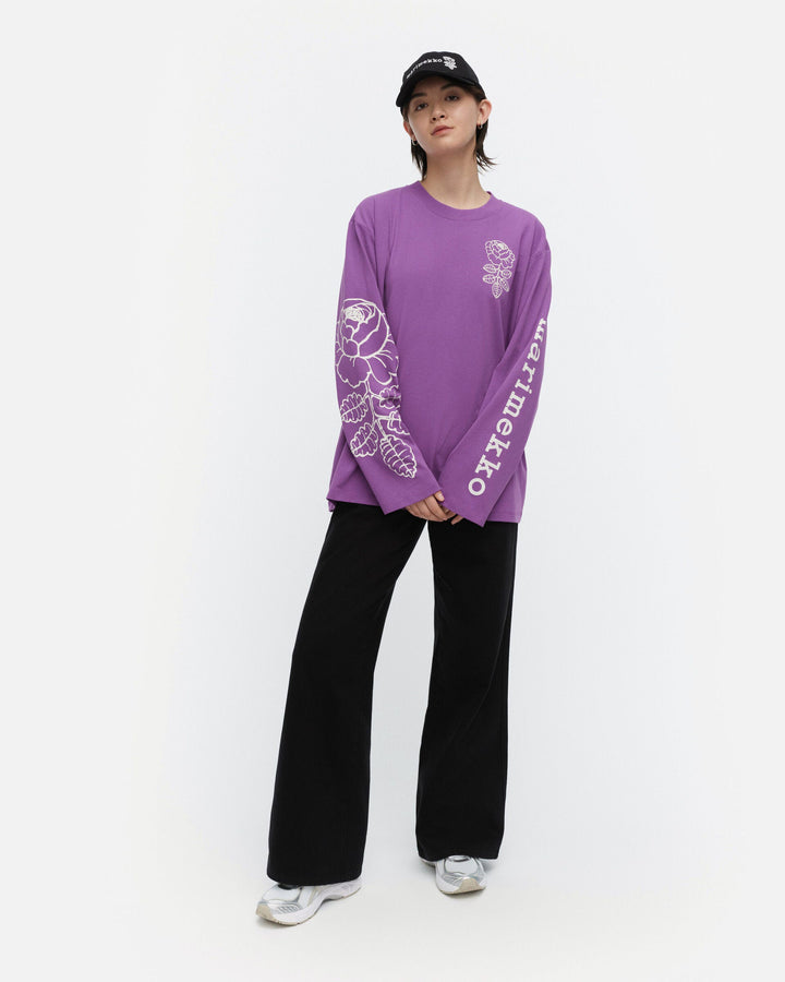 kioski oksat vihkiruusu placement jersey shirt - purple