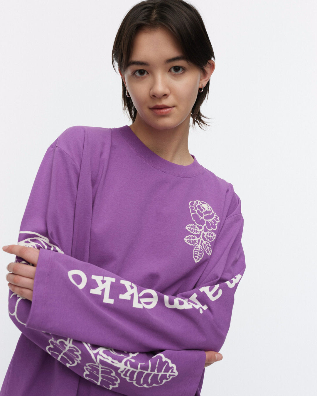 kioski oksat vihkiruusu placement jersey shirt - purple