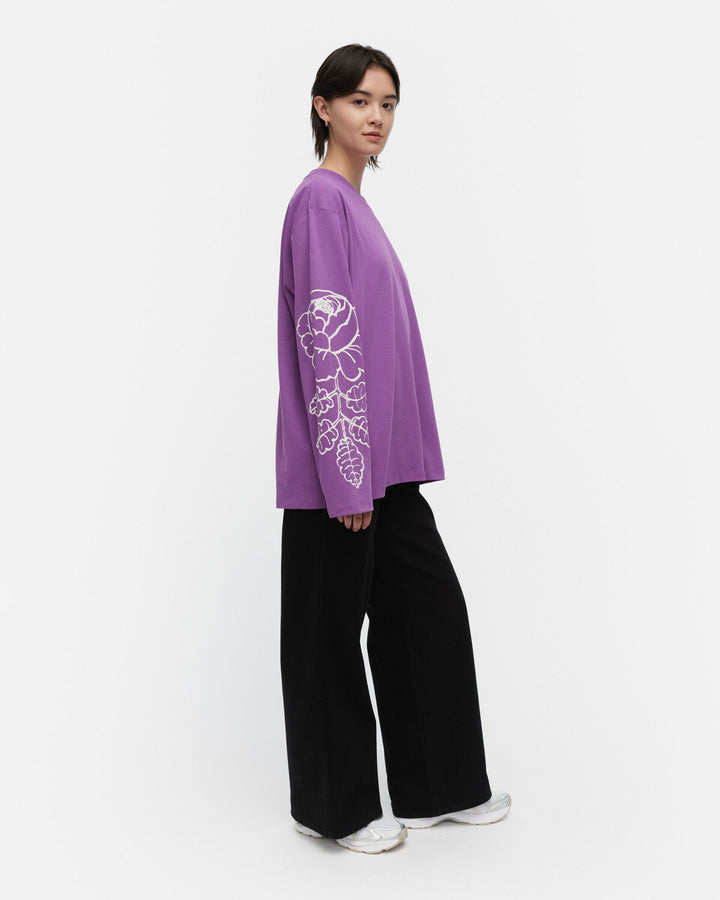 kioski oksat vihkiruusu placement jersey shirt - purple