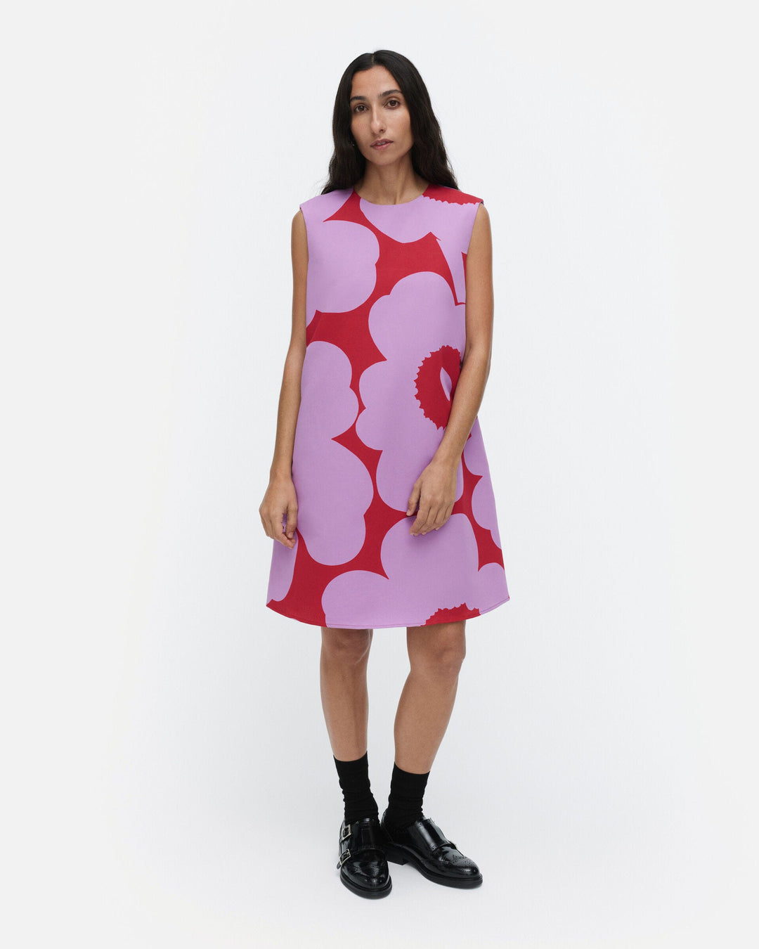 sopiva unikko cotton linen dress