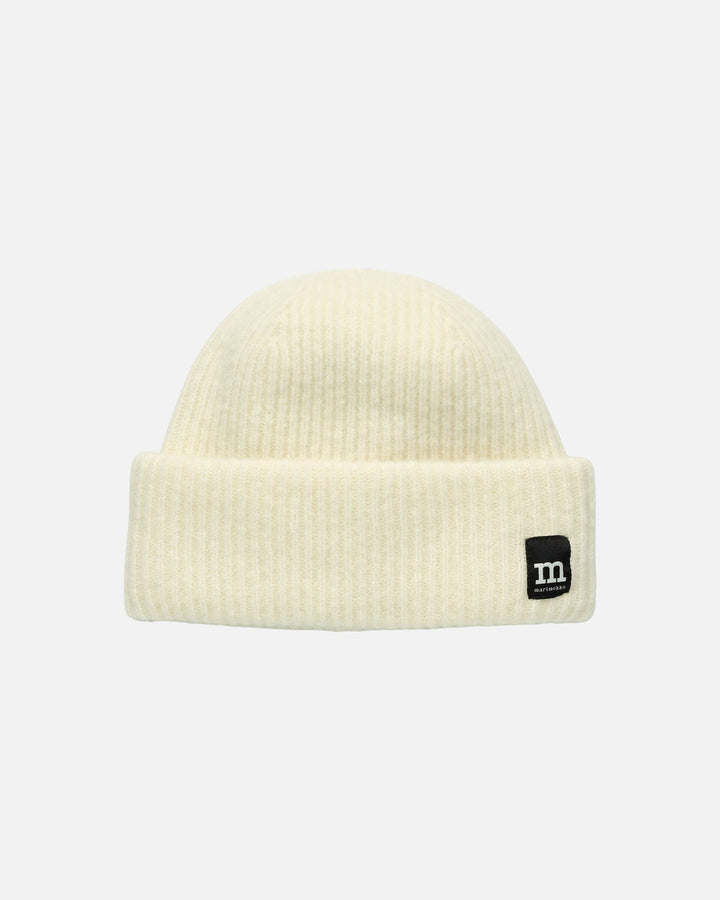 pjettar solid knitted toque - white