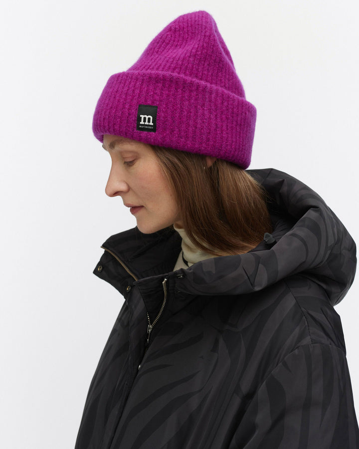 pjettar solid knitted toque - purple