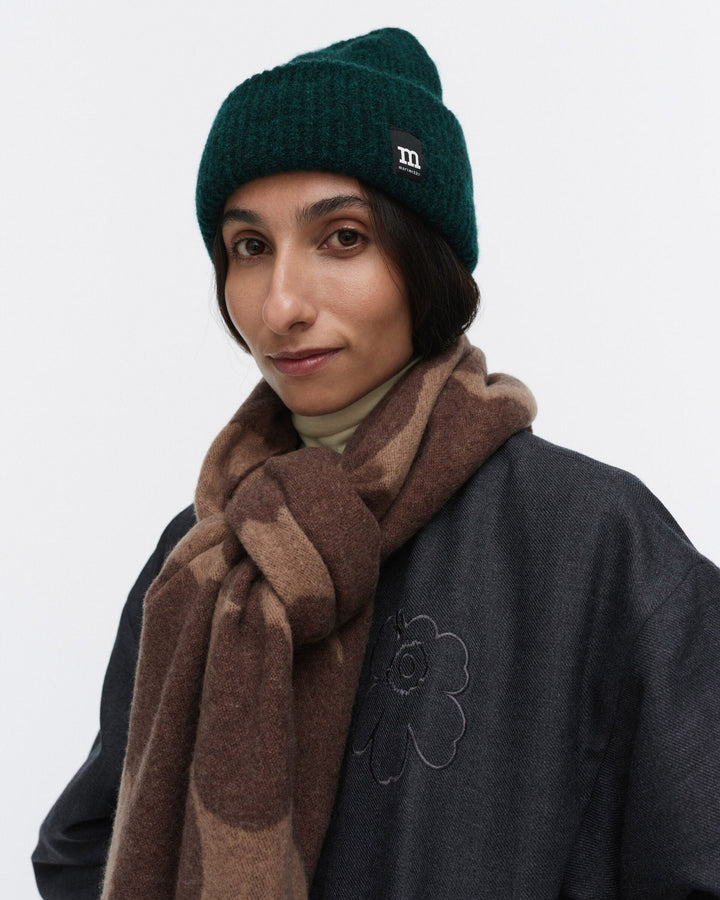 pjettar solid knitted toque - green