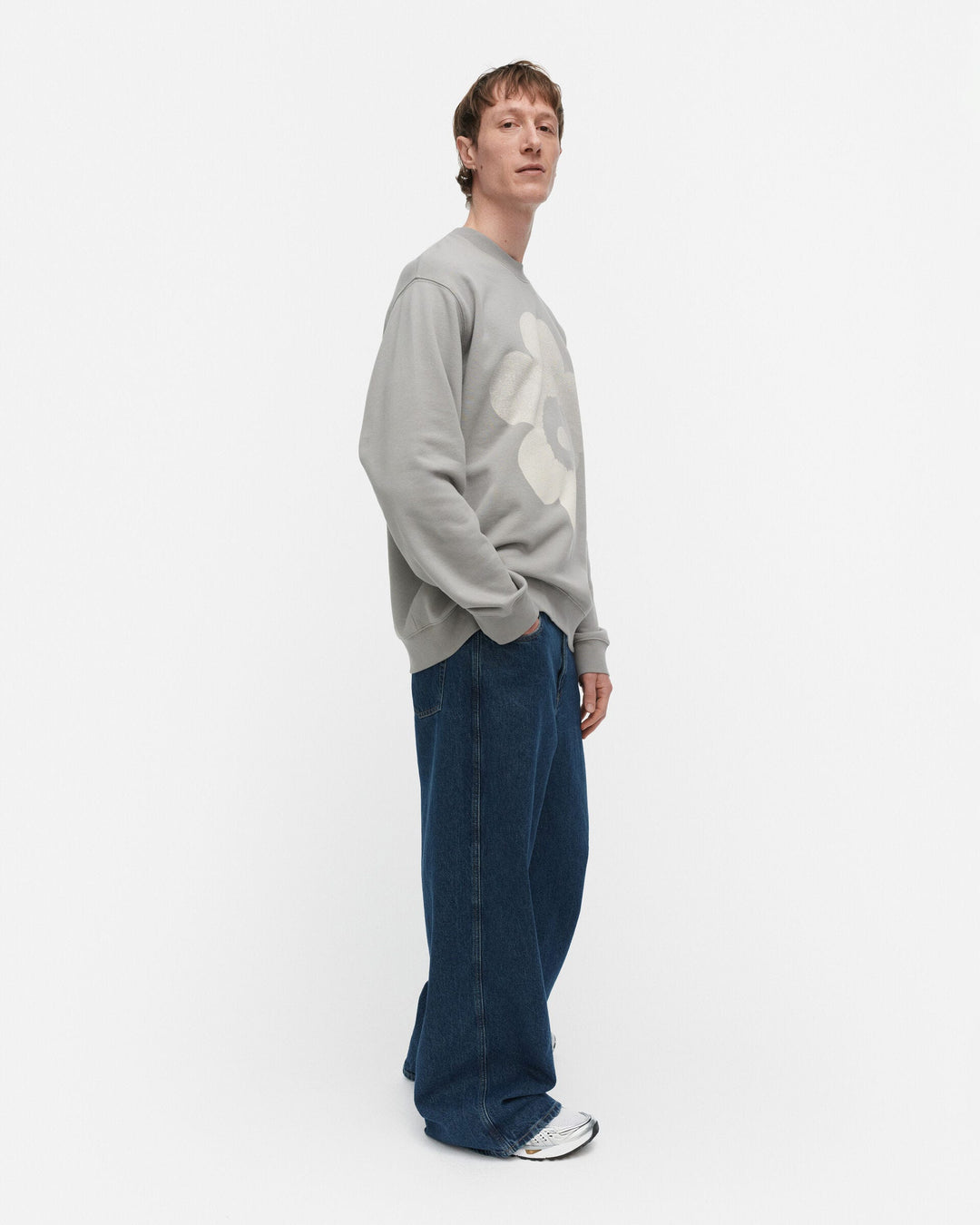 loisto unikko placement sweatshirt - grey