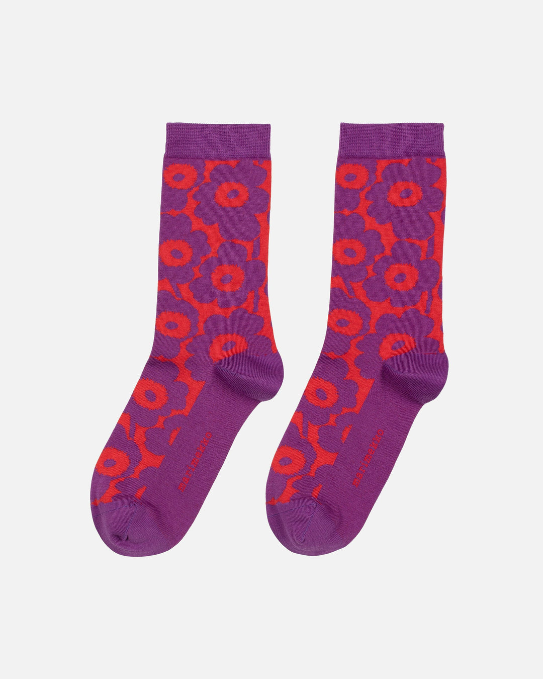 linjaus unikko socks - red/purple