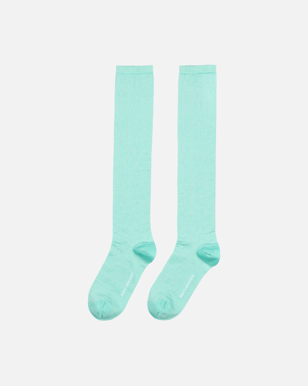 maalaus piirto unikko knee socks - seafoam green