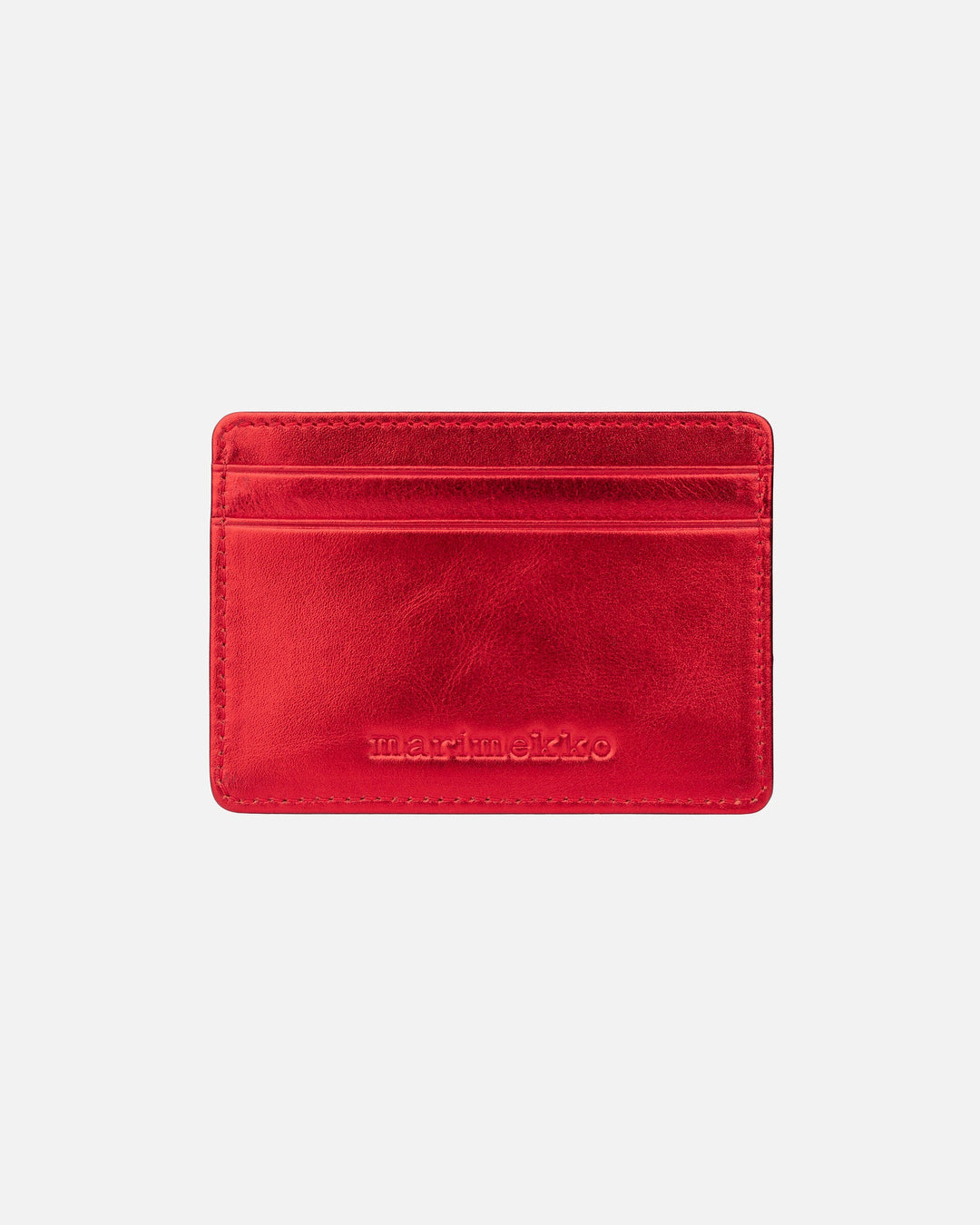 card holder unikko - metallic red