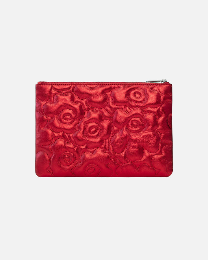 pouch bag unikko clutch - red leather