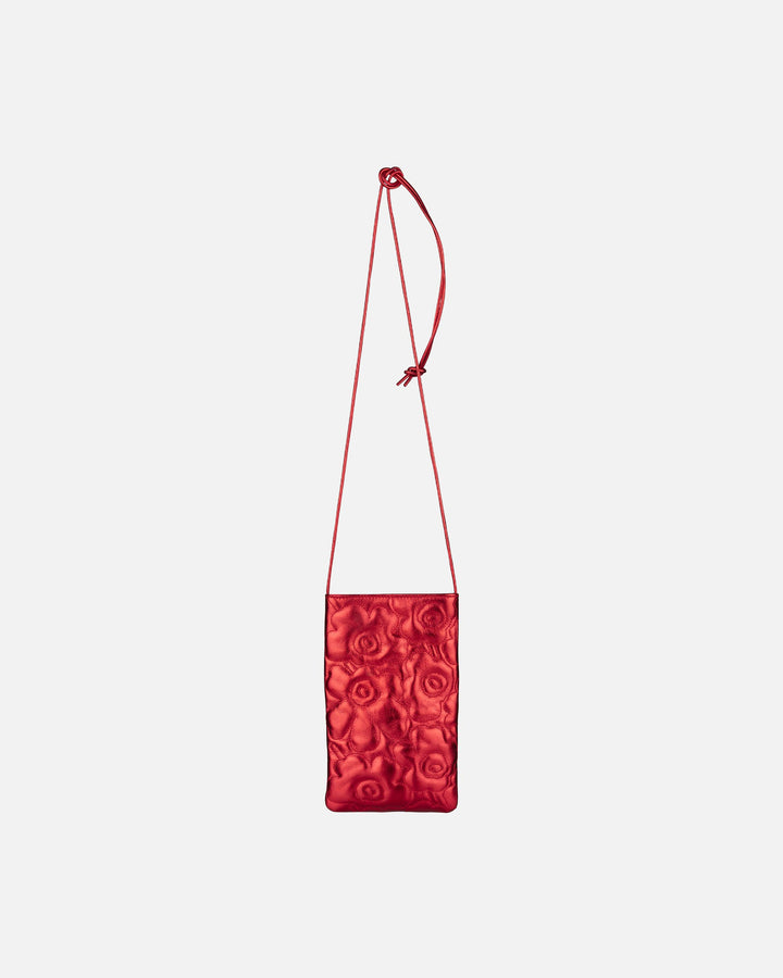 phone pocket unikko shoulder bag - metallic red