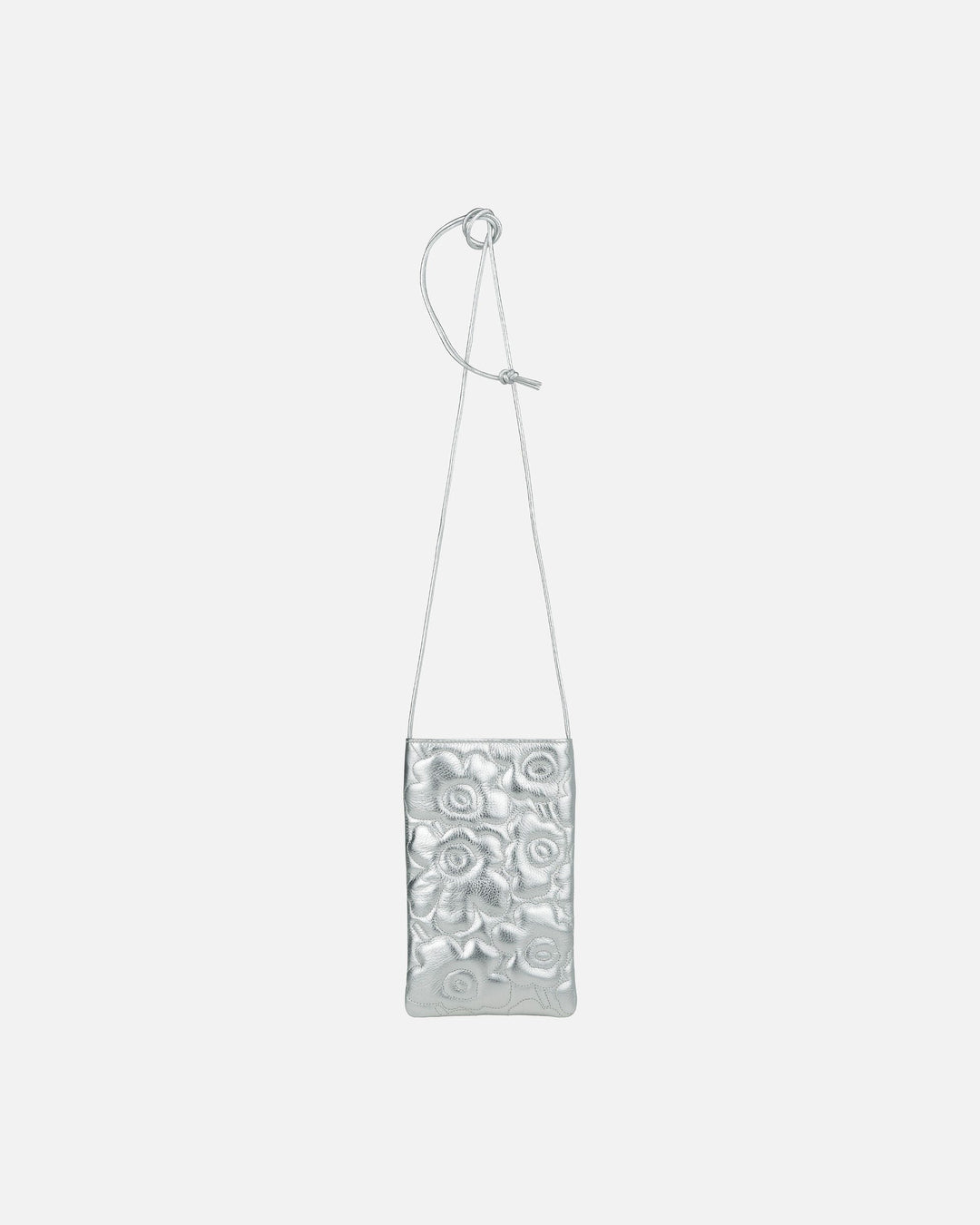 phone pocket unikko shoulder bag - silver leather