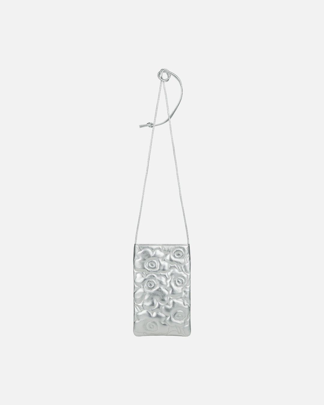 phone pocket unikko shoulder bag - silver leather