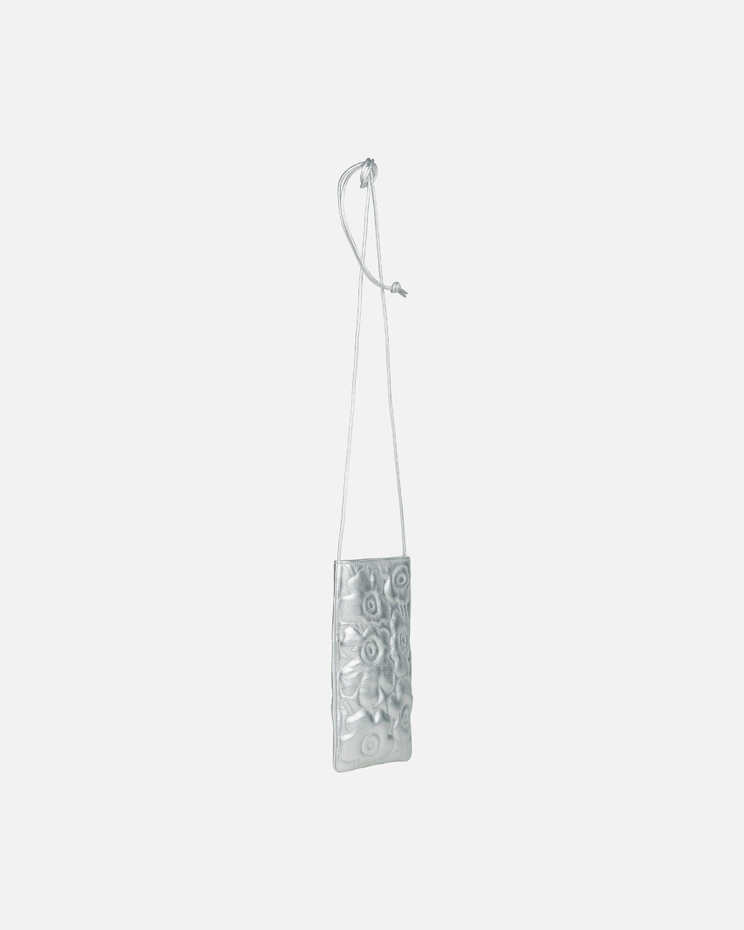 phone pocket unikko shoulder bag - silver leather