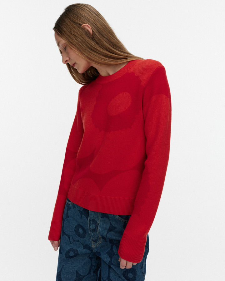 aukio unikko knitted pullover - red