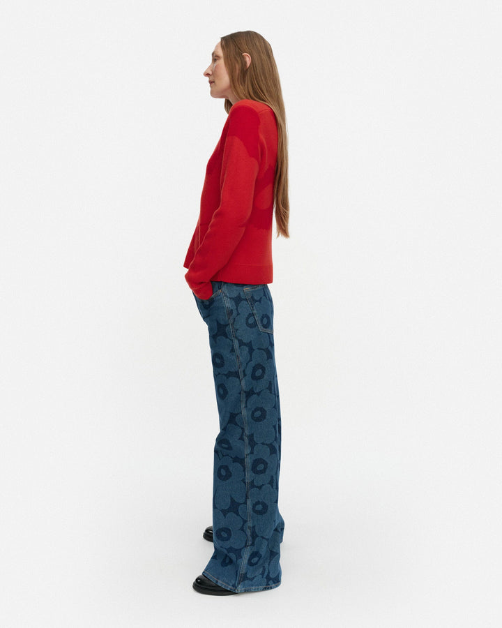 aukio unikko knitted pullover - red
