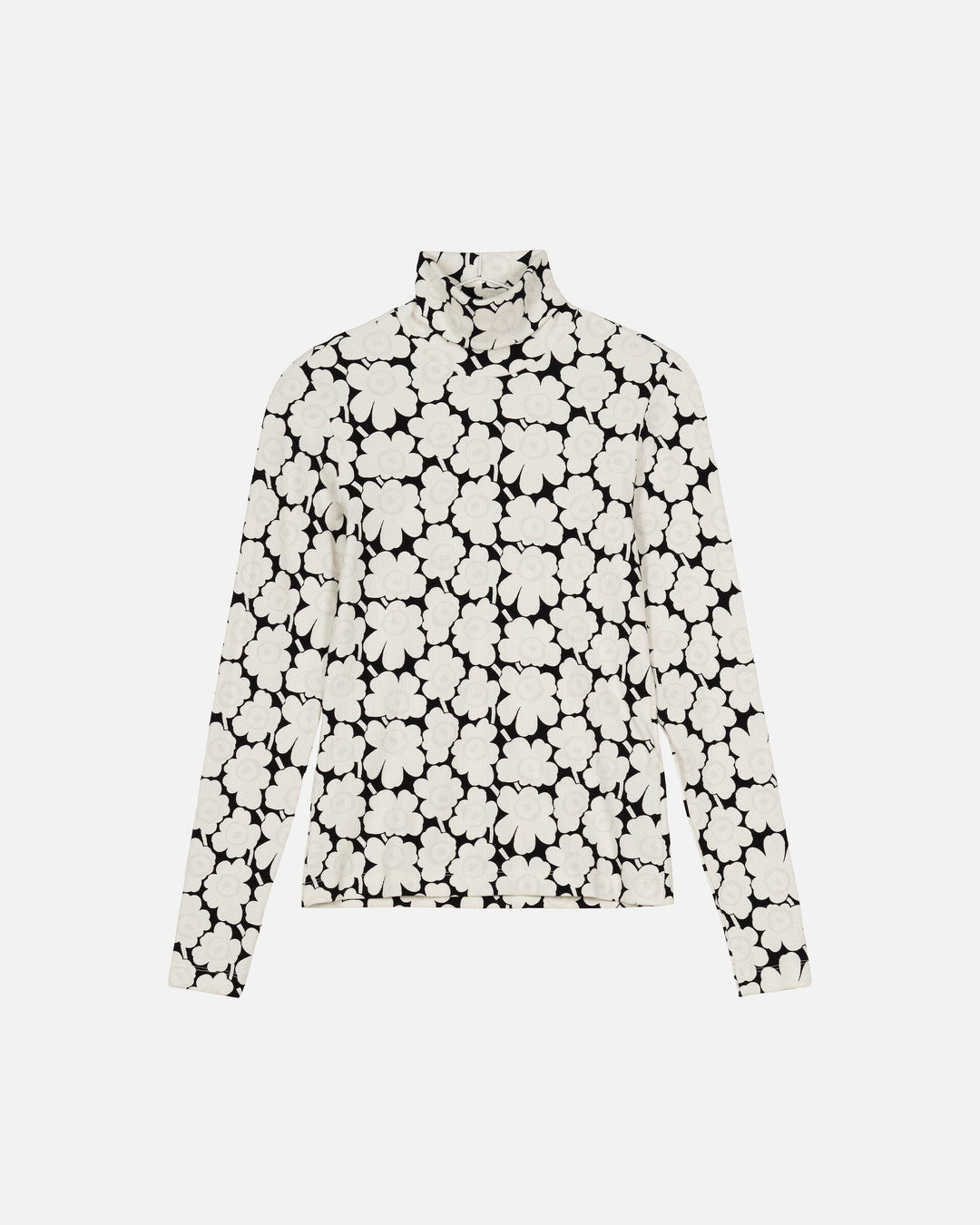 emali unikko turtleneck shirt - black/white