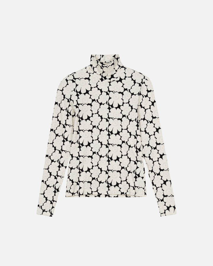 emali unikko turtleneck shirt - black/white