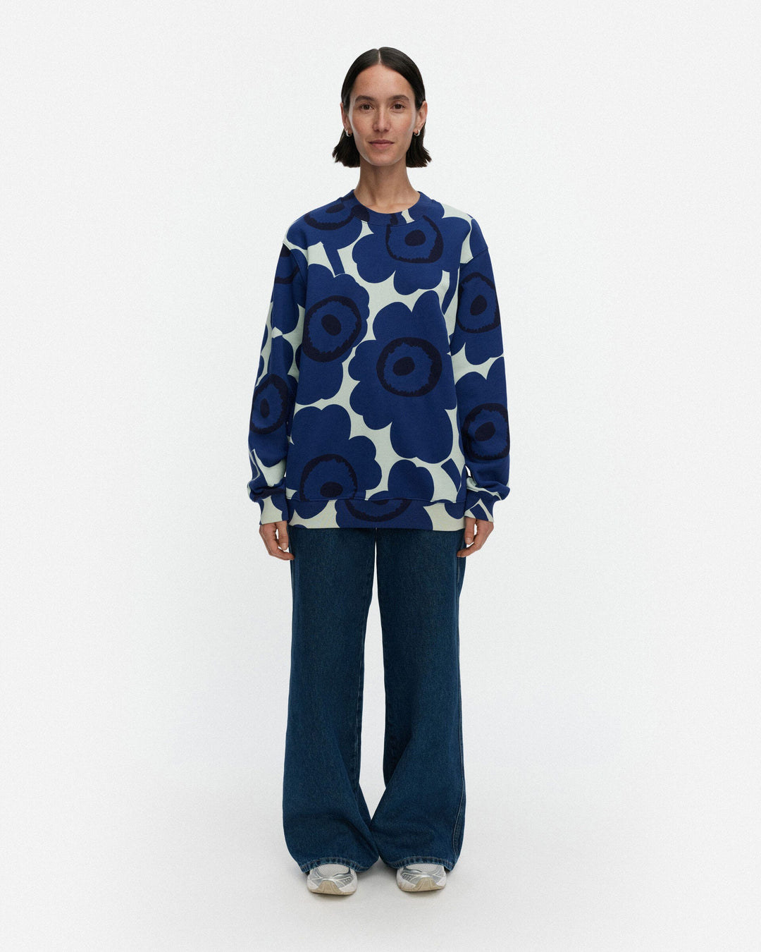 loisto unikko sweatshirt - blue/white