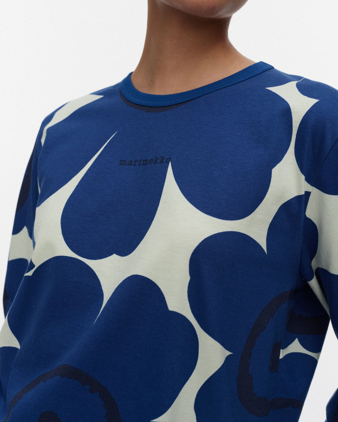 kioski efekti unikko jersey shirt - sky blue/white