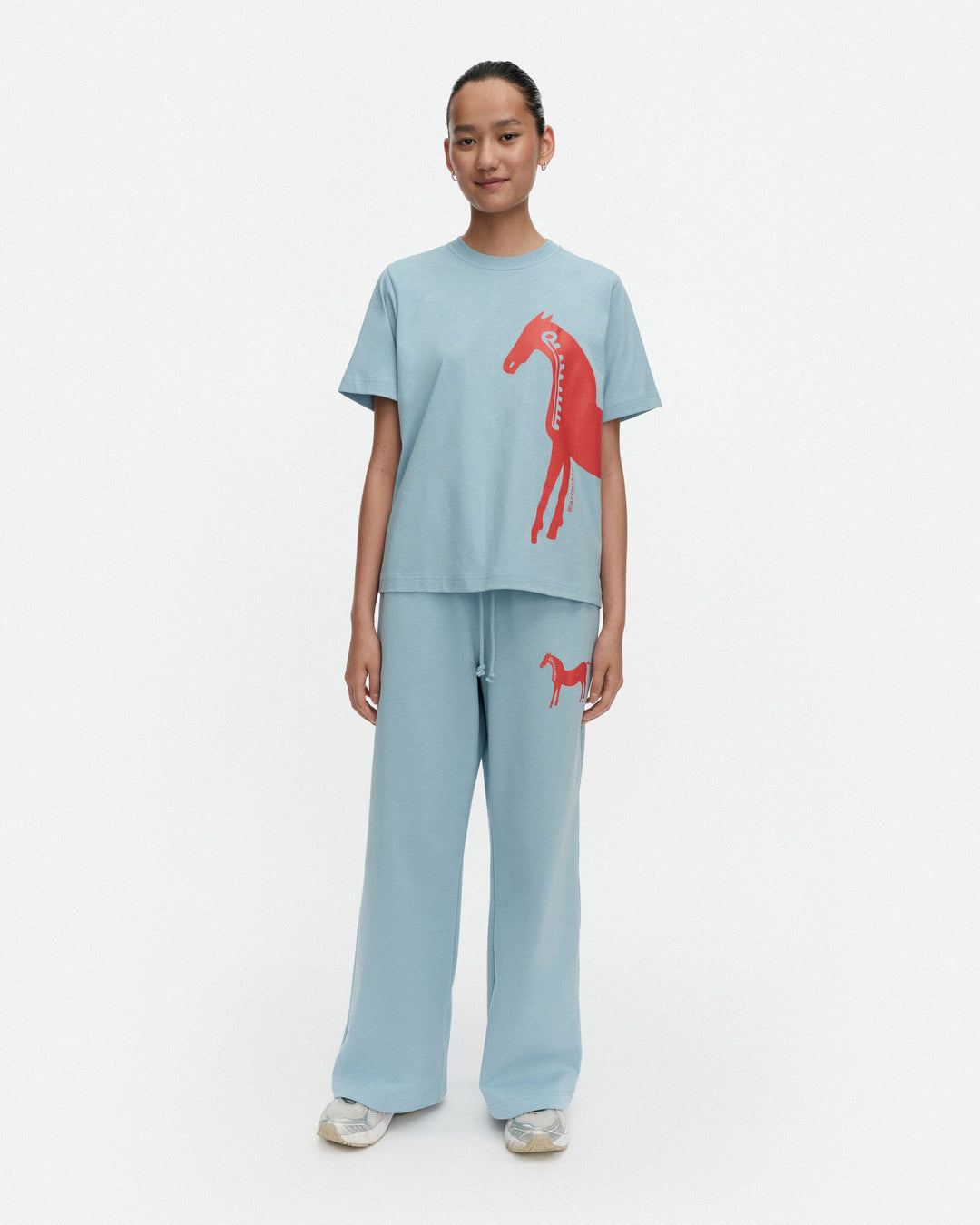 kioski else musta tamma placement t-shirt - sky blue