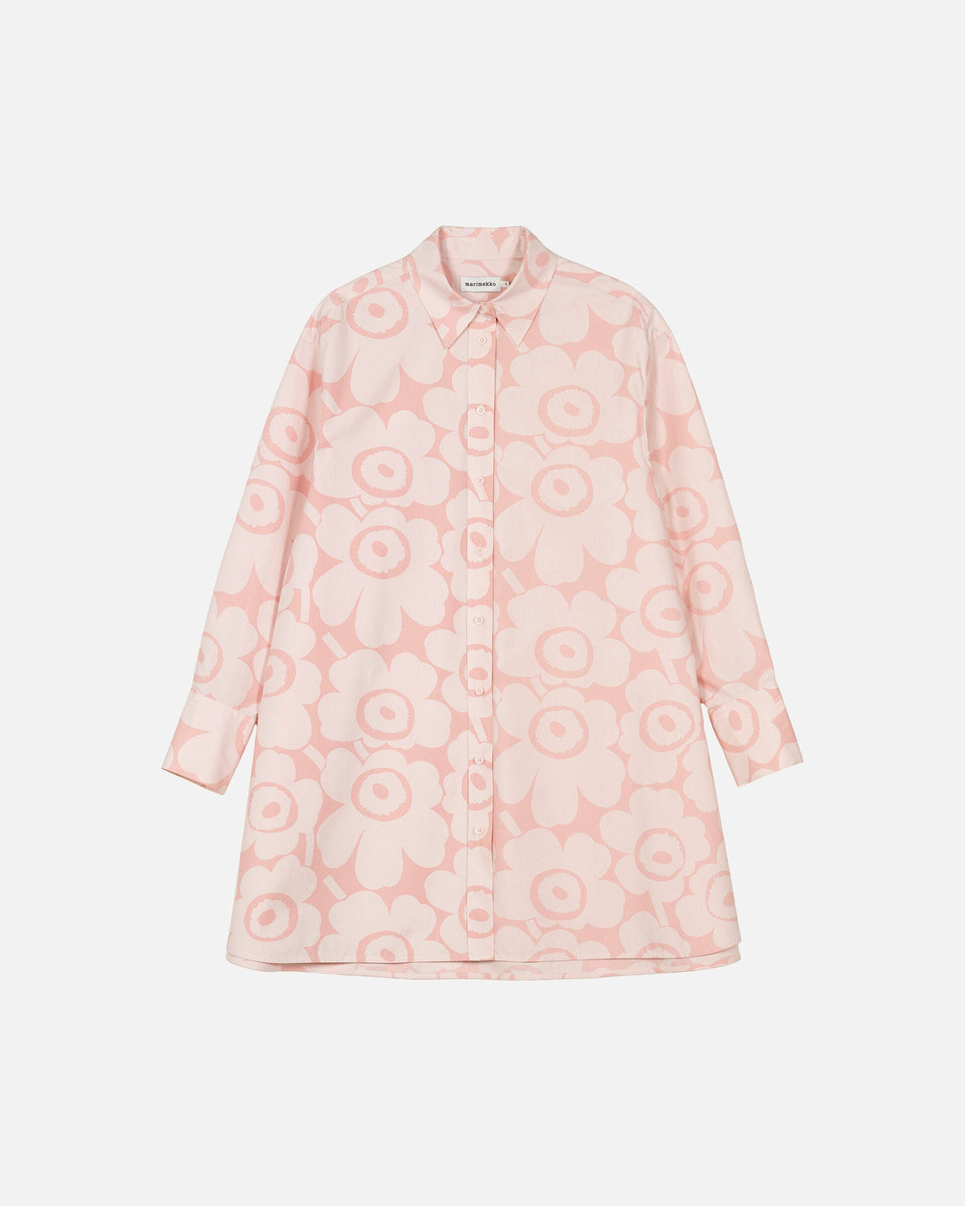 kuvitelma unikko cotton shirt dress - pink