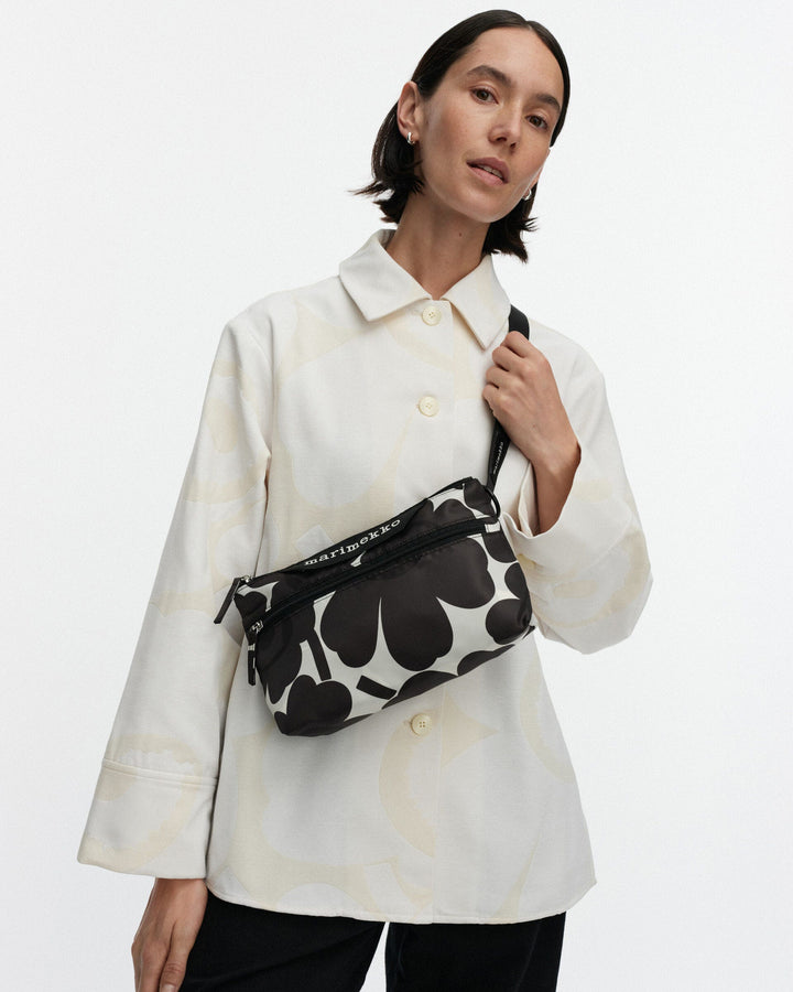 neat small crossbody unikko - black/white