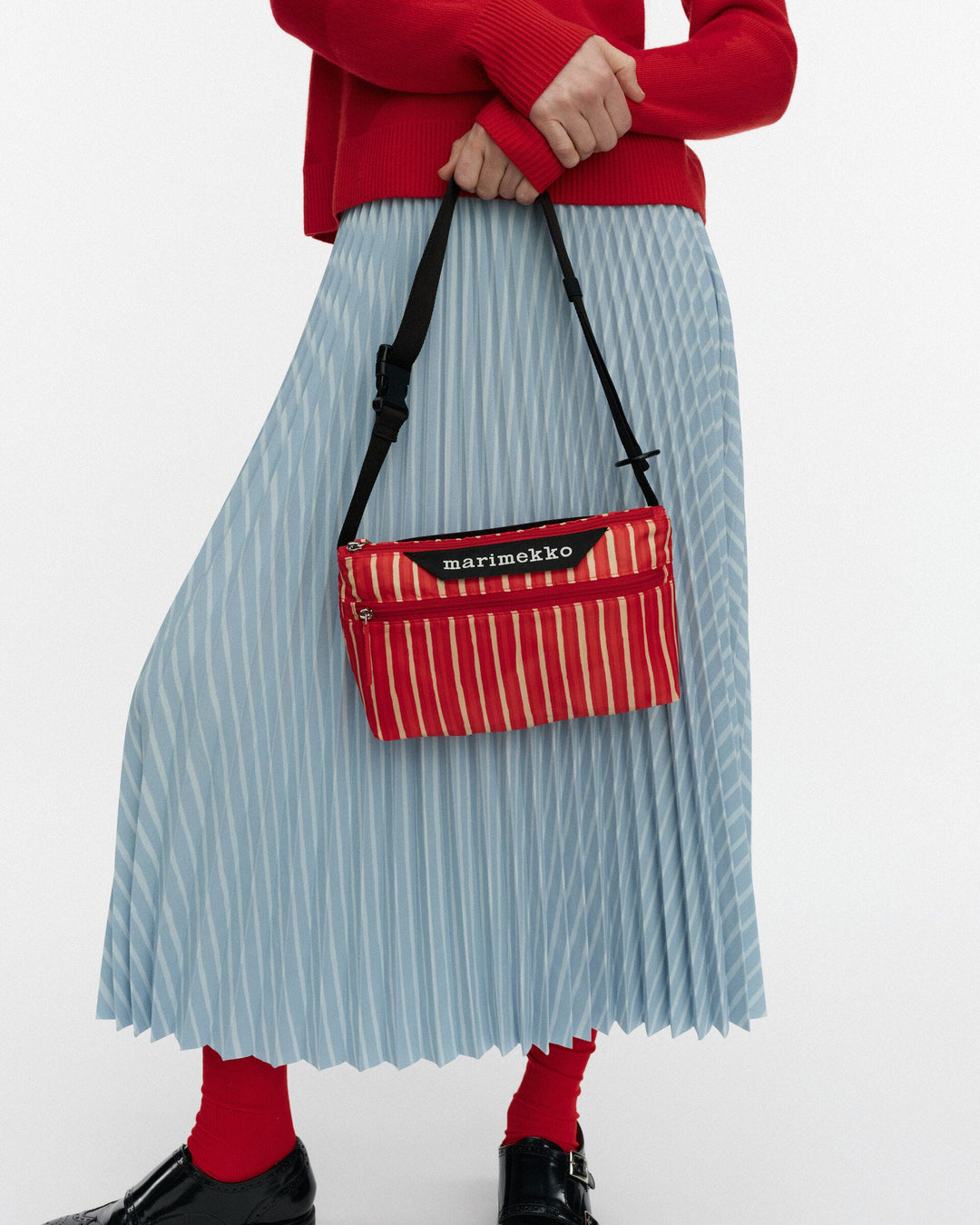 neat small crossbody piccolo - red/beige