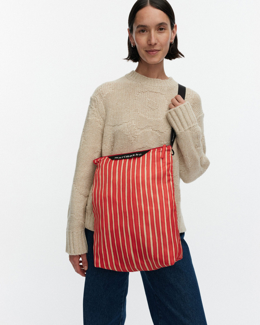neat medium crossbody piccolo - red/beige
