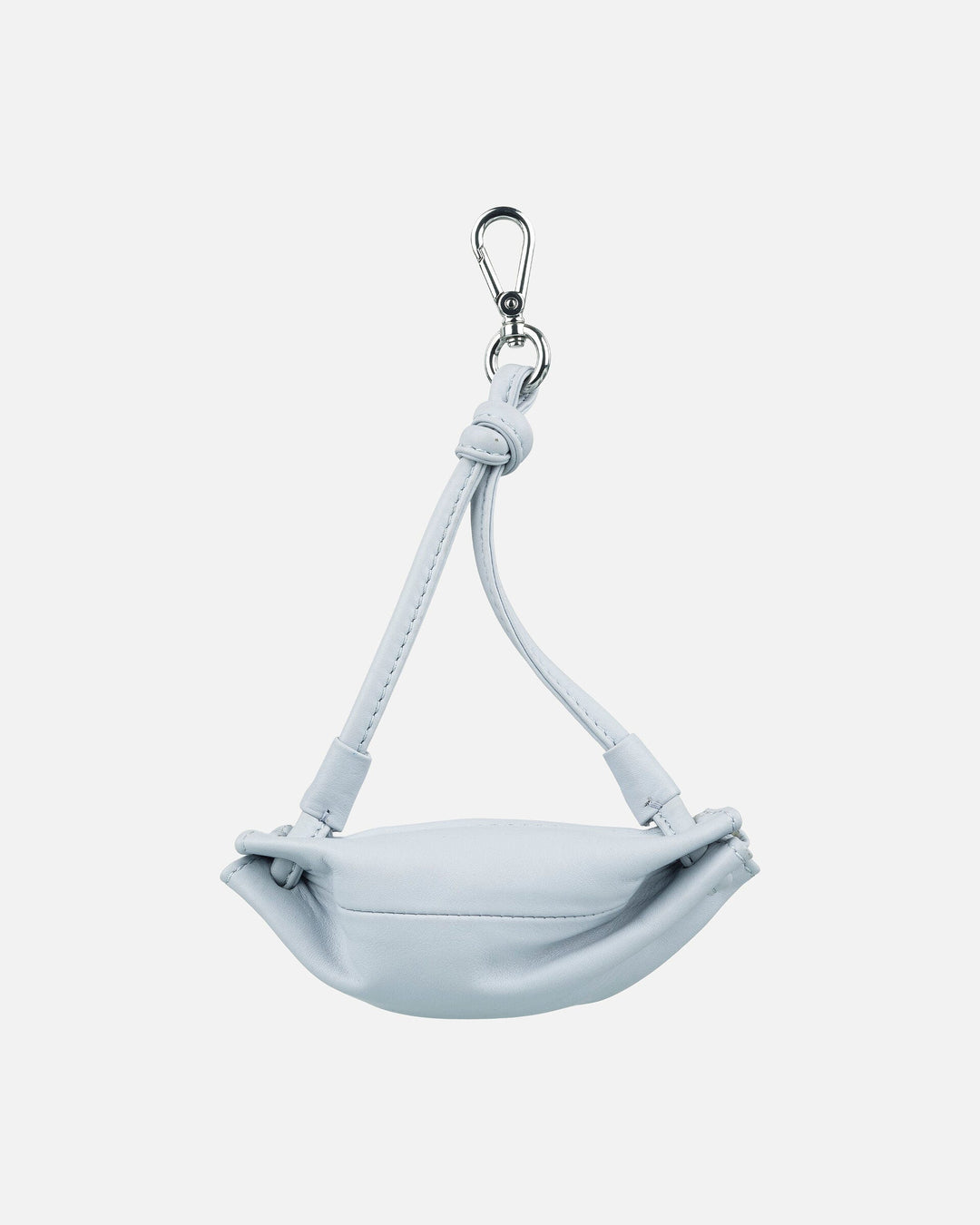 karla leather pocket pouch - sky blue